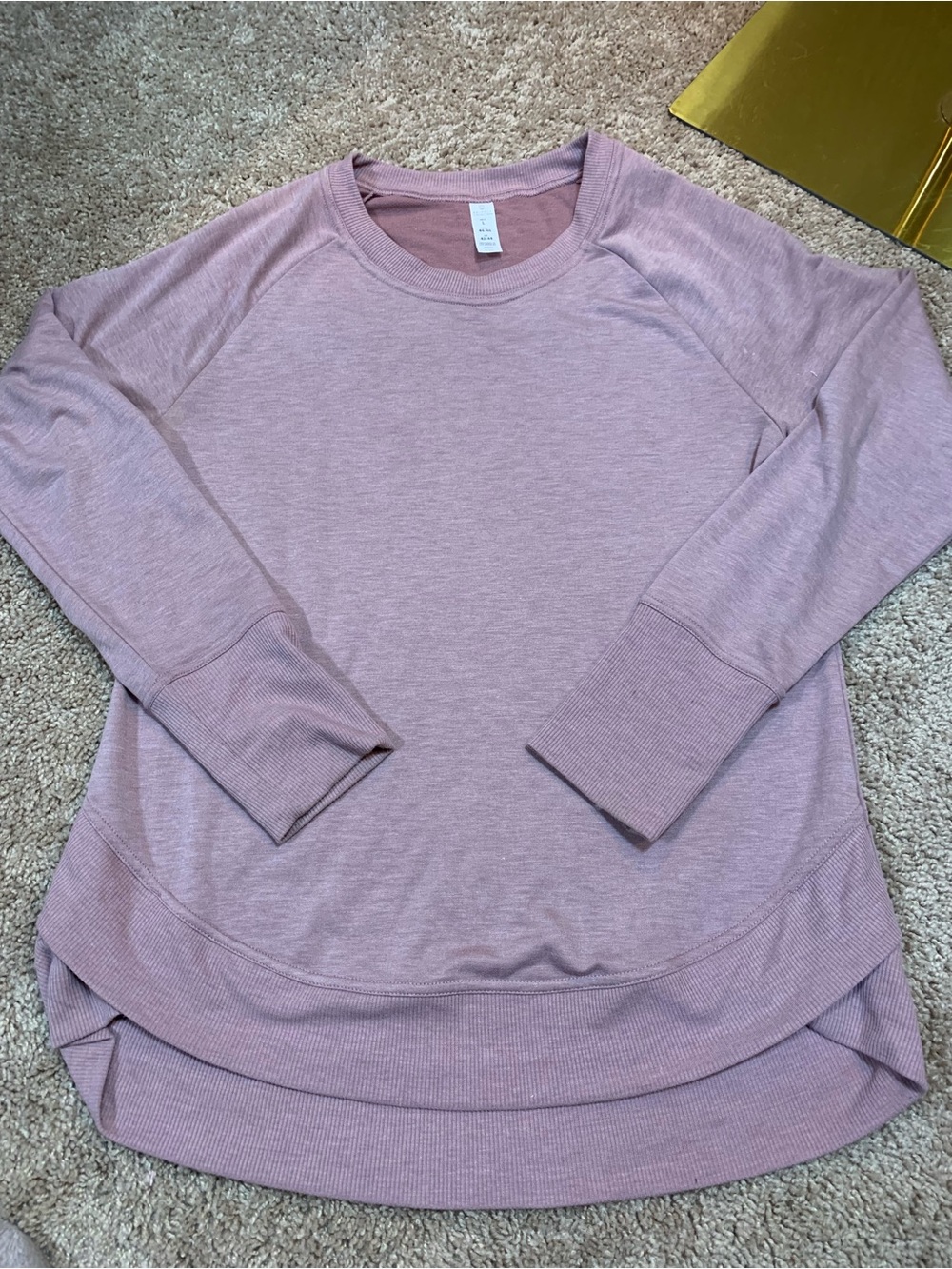 Women’s Long Sleeve Lightweight Pullover Sweatshirt - Dusty Lilac